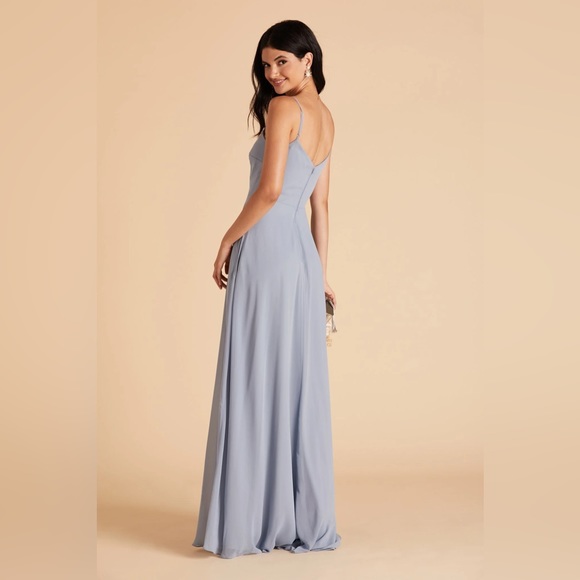 Birdy Grey DEVIN CONVERTIBLE DRESS CHIFFON DUSTY BLUE SMALL NEW NWT NO SLIT - Picture 2 of 5